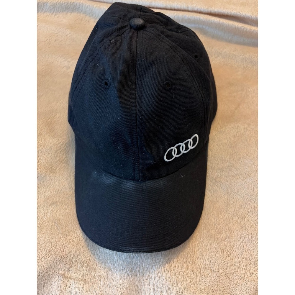 Audi Baseball Cap Black Cotton Embroidered Logo Adjustable Hat ACM4799-BLK-OS